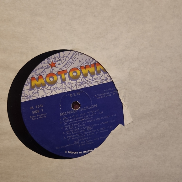 ❤️MICHAEL JACKSON'S BEN  ALBUM.  BEN IS HIGLY COLLECTABLE! ♥️. - Picture 4 of 8